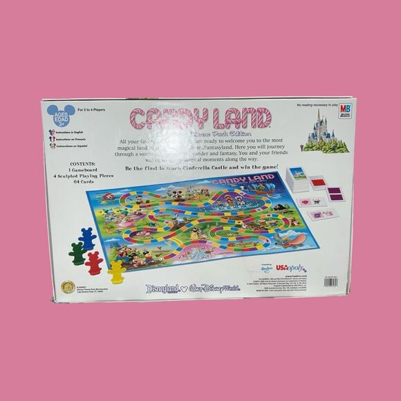 Candy Land Disney Theme Park Edition Board Game Belle Mickey Peter Pan Complete - Picture 13 of 15